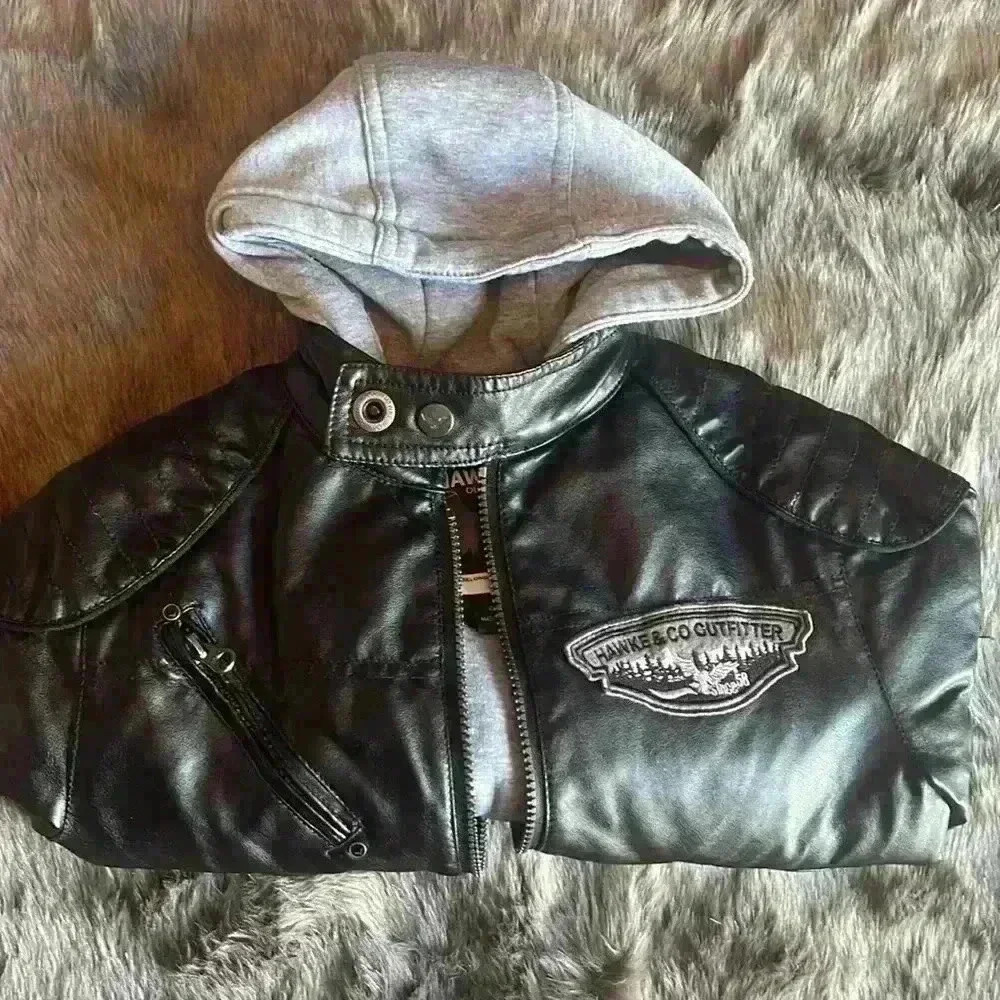 NWOT! Hawke & CO Outfitter Faux Leather Jacket 4T - Picture 10 of 12